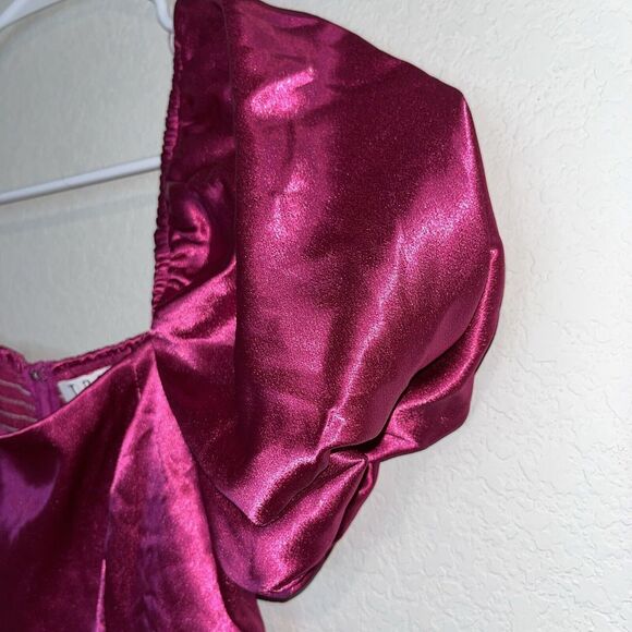 TCEC woman’s Medium Pink Puff Sleeves Mini Dress barbie doll - Picture 3 of 9